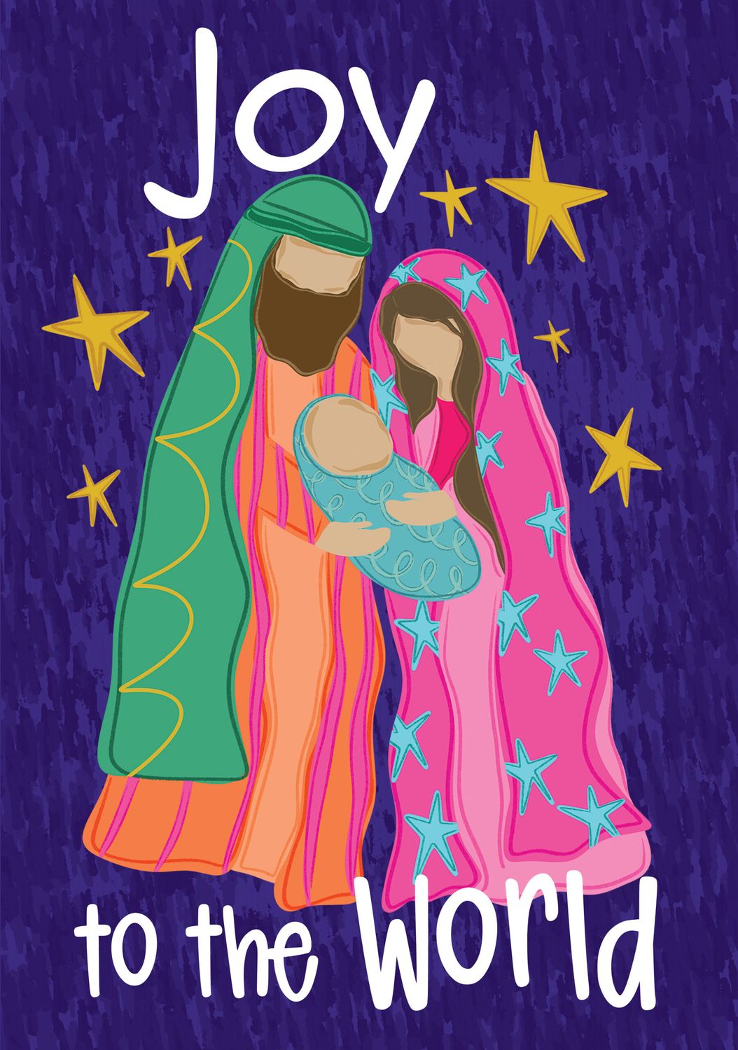 Colorful Nativity Flag