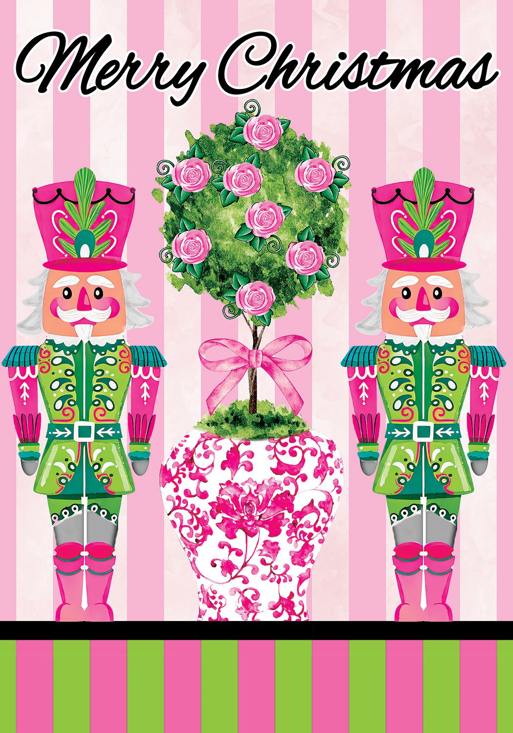 Pink/Green Nutcrackers Flag