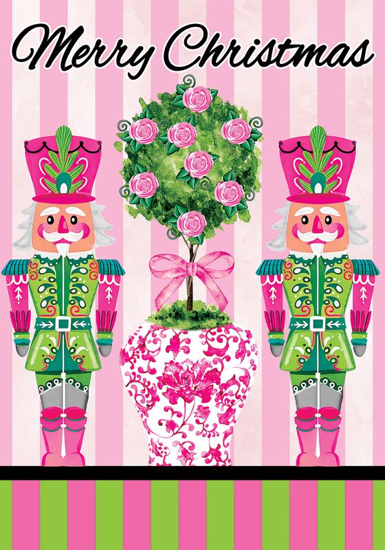 Pink/Green Nutcrackers Flag