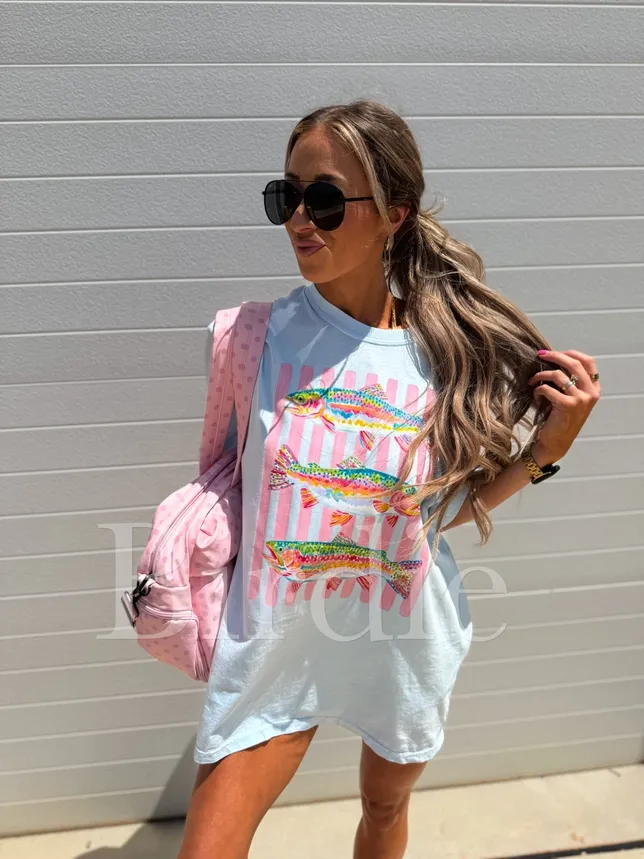 Pink 3 Fish Tee
