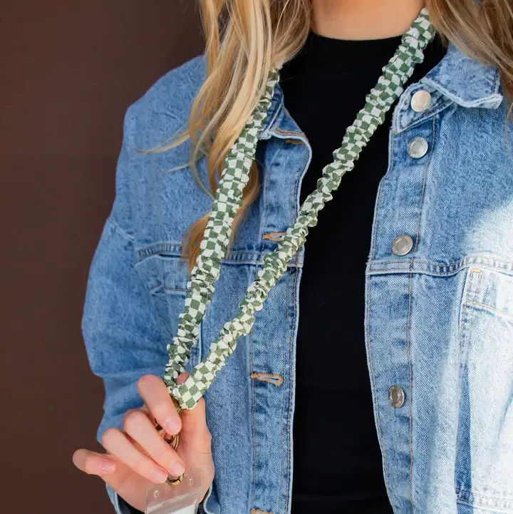 Linsey Checkered Lanyard