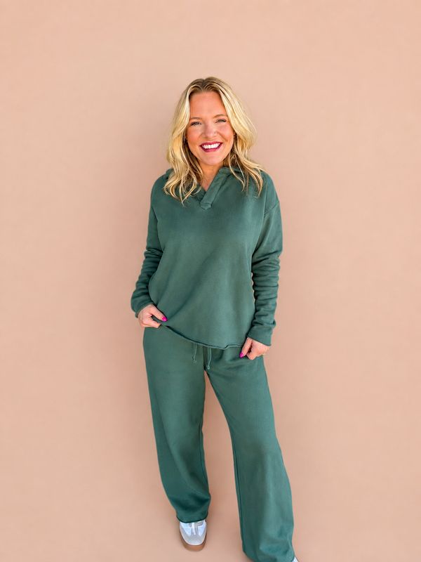BC Malibu Vintage Henley-Green