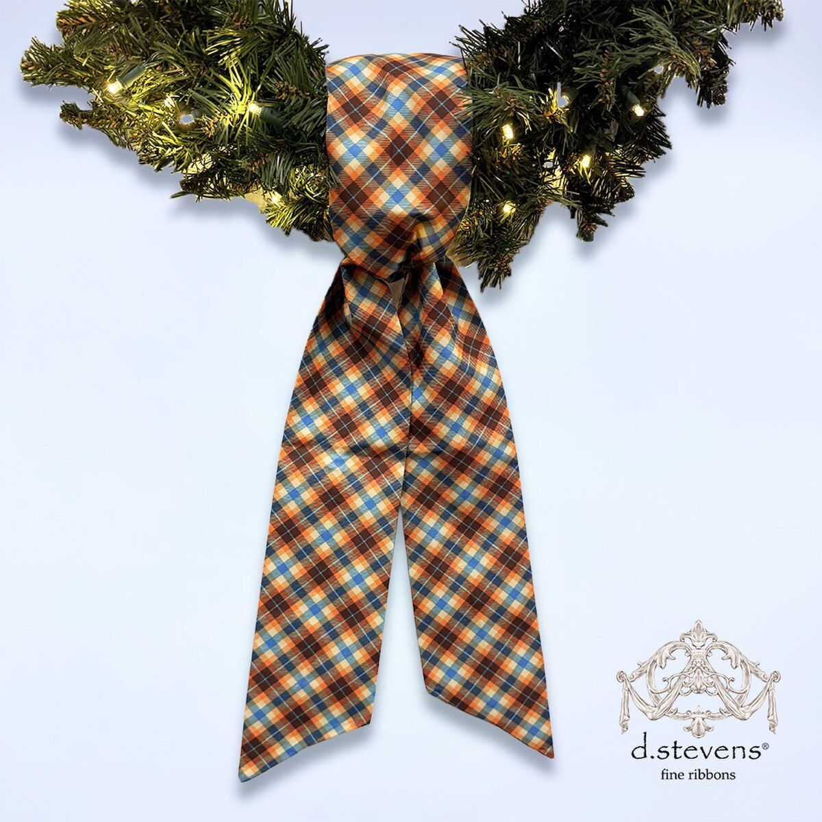 VG Plaid Brown/Blue/Orange Sash