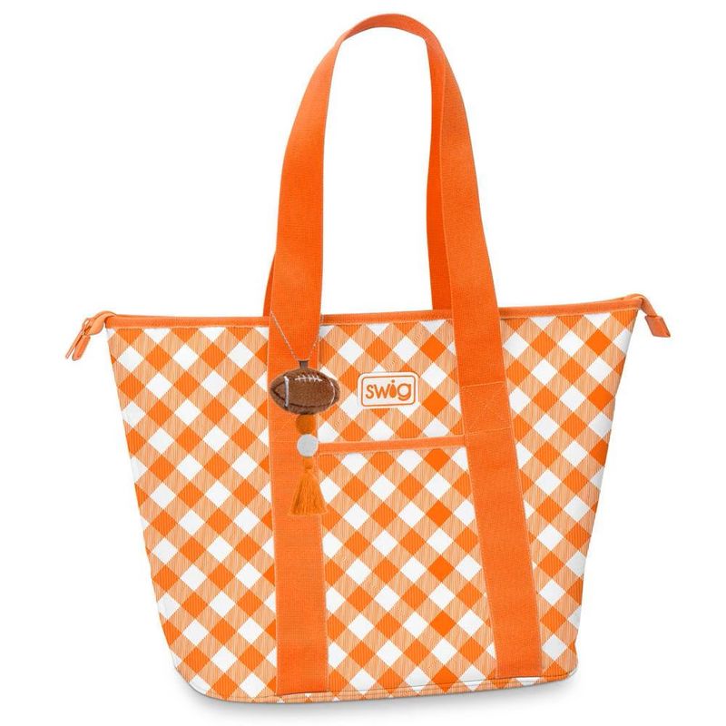 Gameday Gingham Orange Zippi 36 Cooler