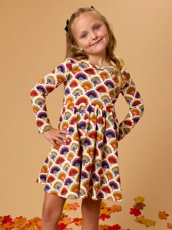 Girls Maple Blossoms Twirl Dress