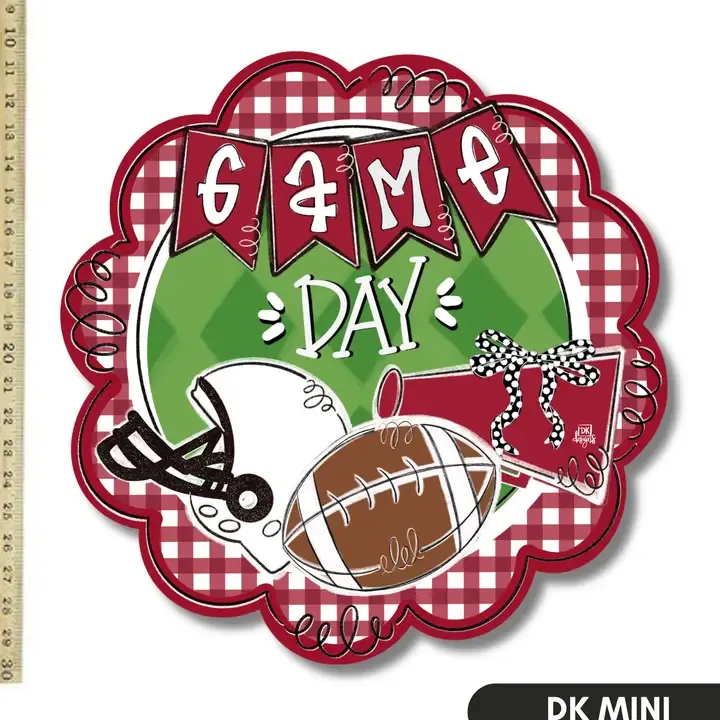 Crimson &amp; White Game Day Scallop Mini
