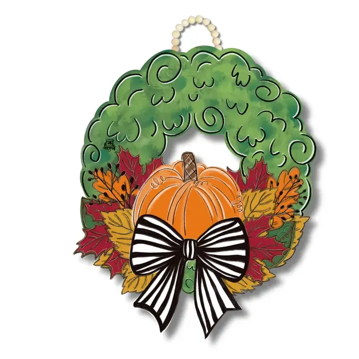 Pumpkin Wreath Door Hanger
