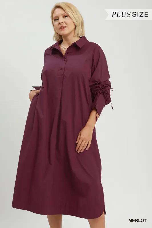 The Regan Dress-Merlot