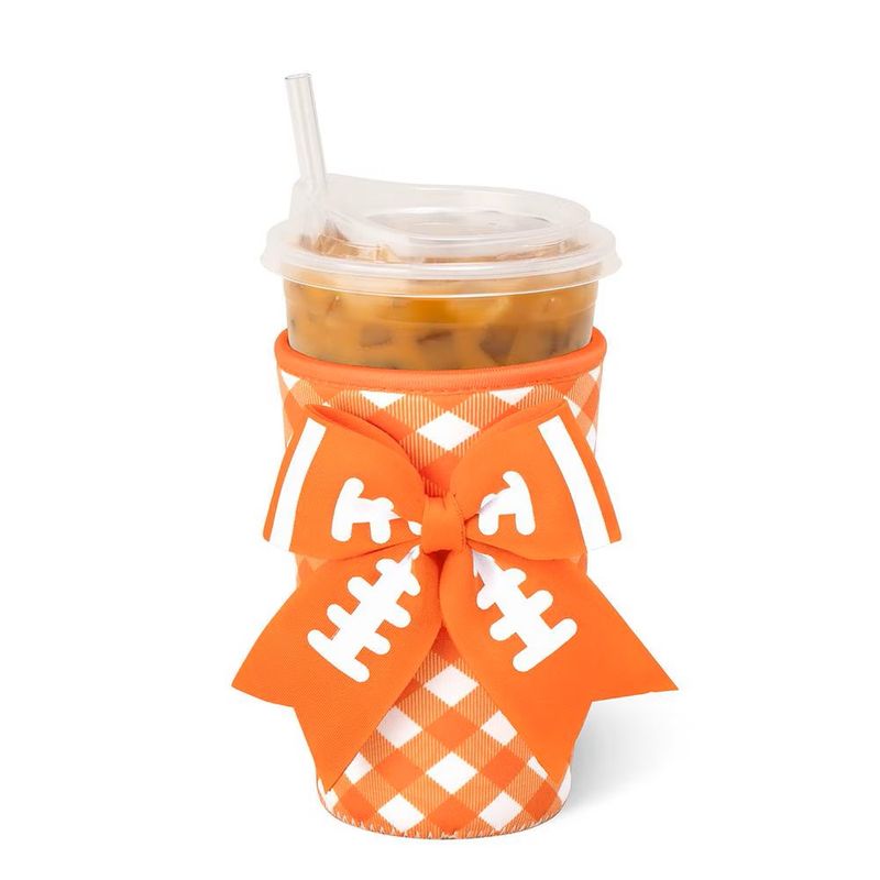 Gameday Gingham Orange Iced Cup Coolie Md