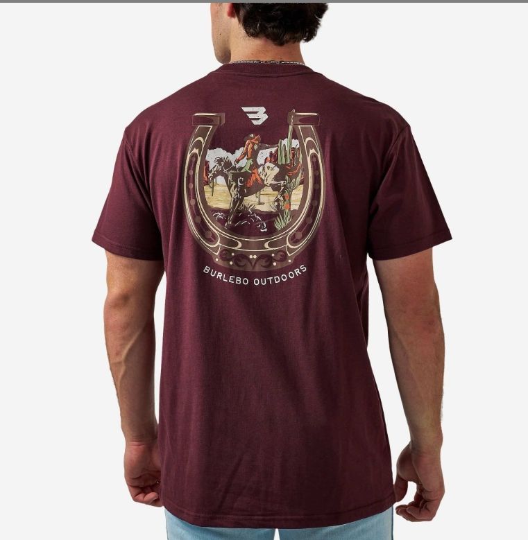 Horseshoe-Maroon Tee