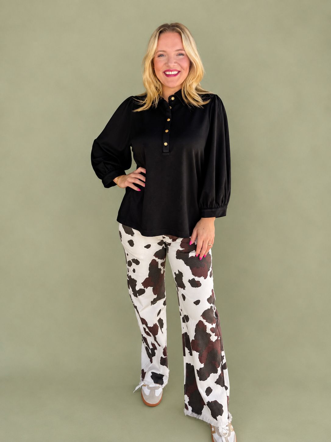 VG Wild West Cow-Print Jeans