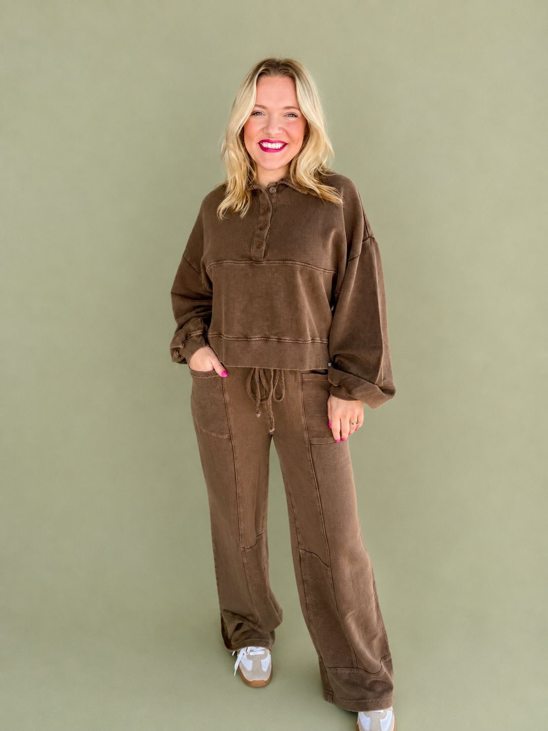 VG Sepia Drift Wide-Leg Panel Pants