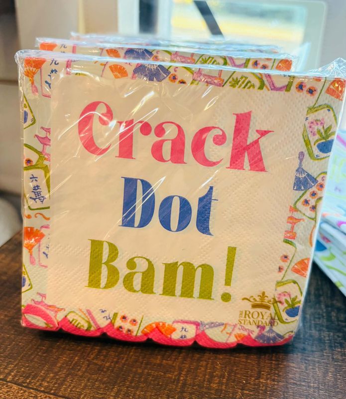 VG Crack Dot Bam Scallop Cocktail Napkins