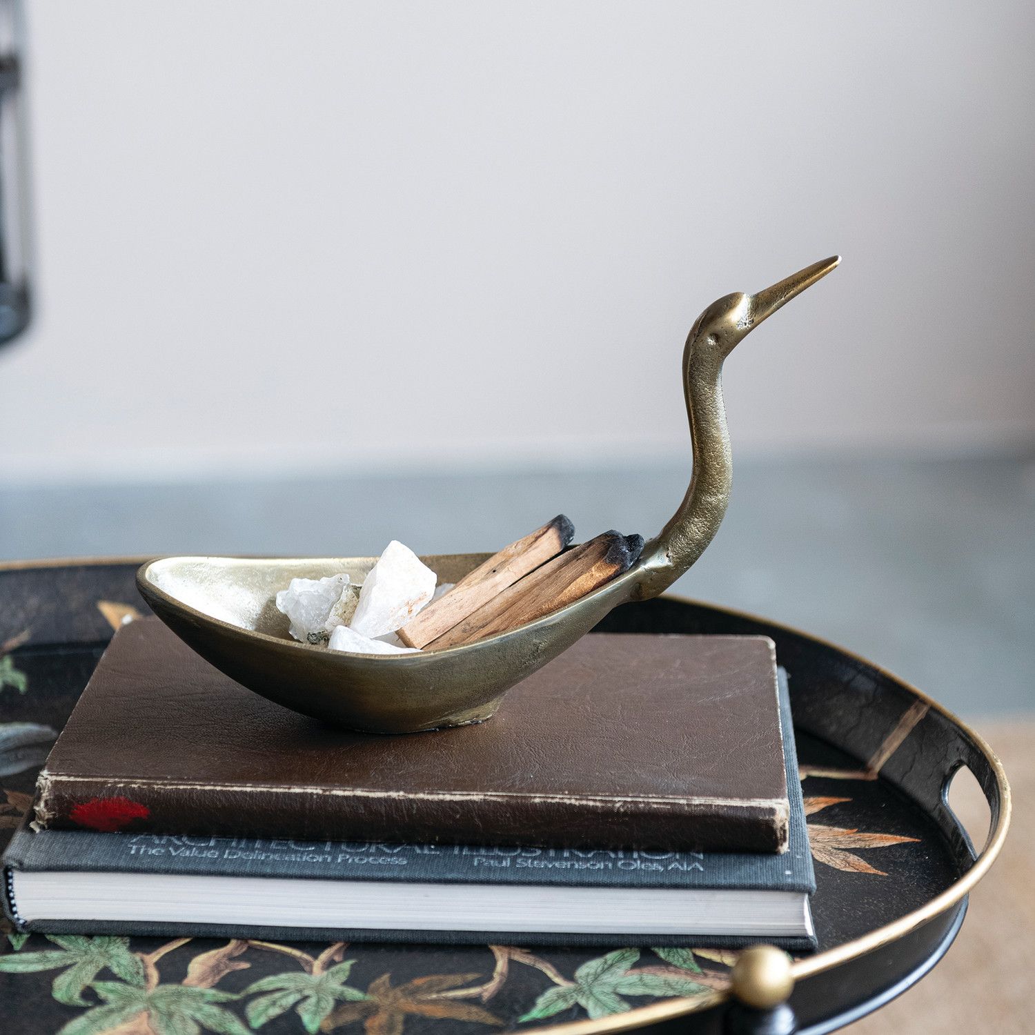 DG1941-Cast Aluminum Swan Bowl