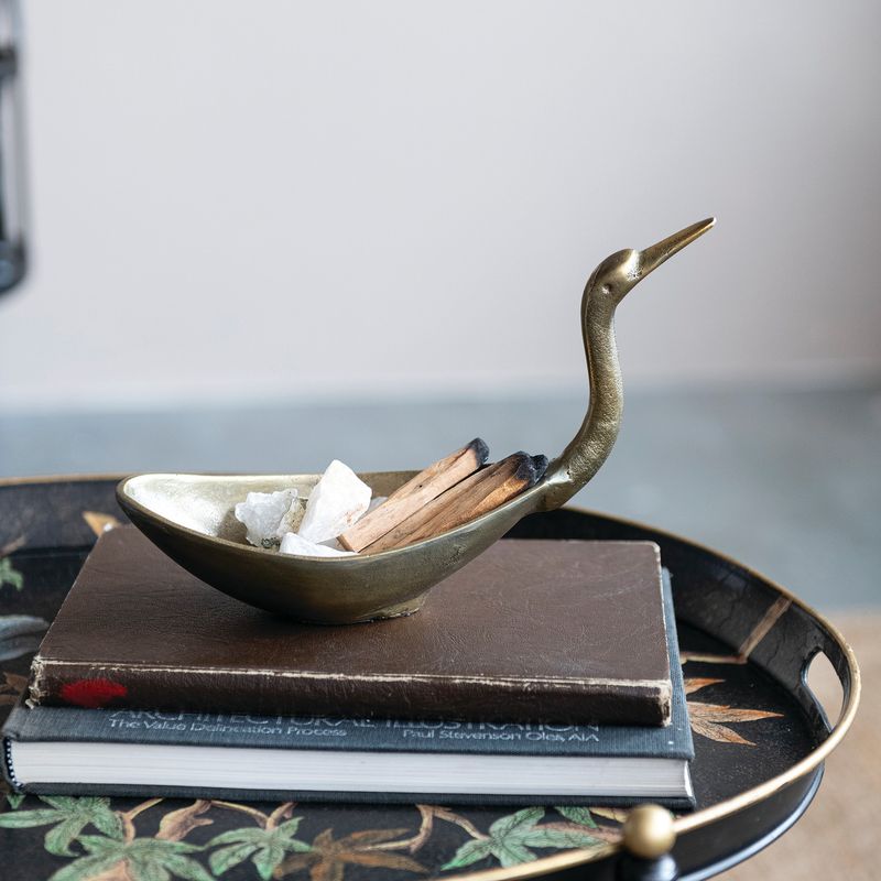 DG1941-Cast Aluminum Swan Bowl