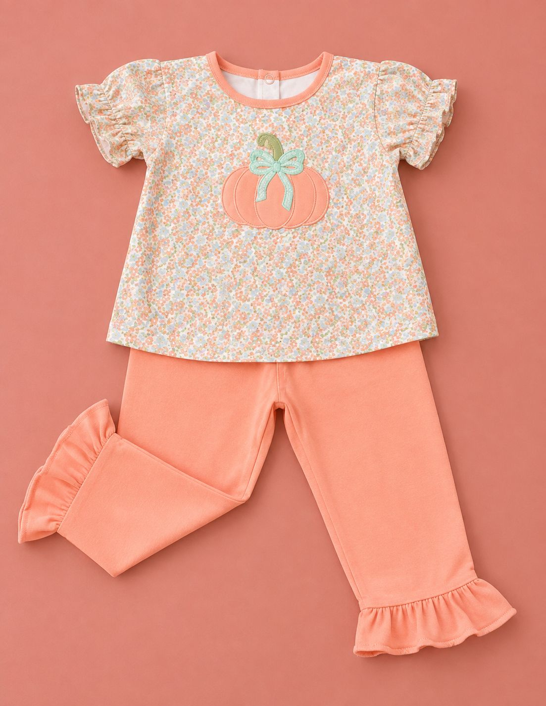 CH Pumpkin Applique Legging Set