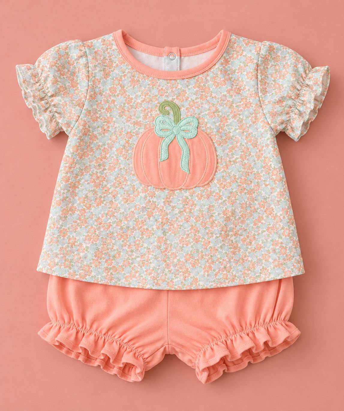 CH Pumpkin Applique Bloomer Set