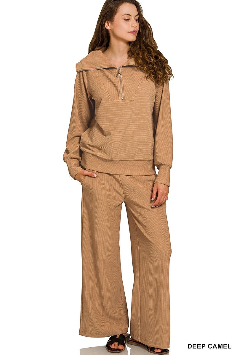 CH Current Pant Set-Deep Camel
