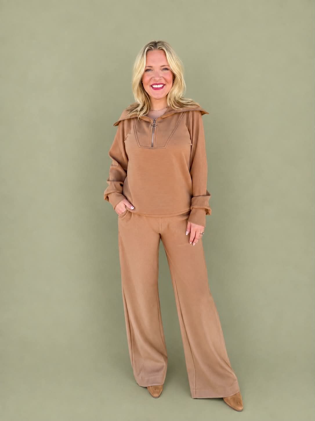 CH Current Pant Set-Deep Camel