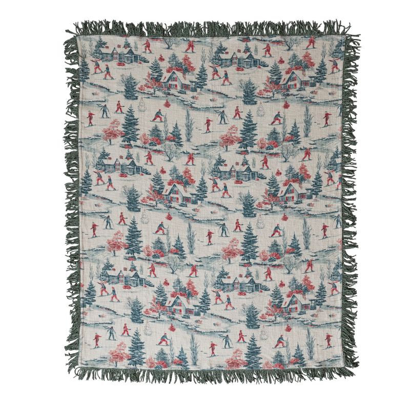 XT0531-Vintage Skiing Throw