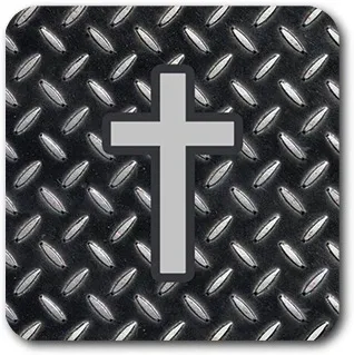 Tap to Pray Vinyl Sticker-Diamond Plate