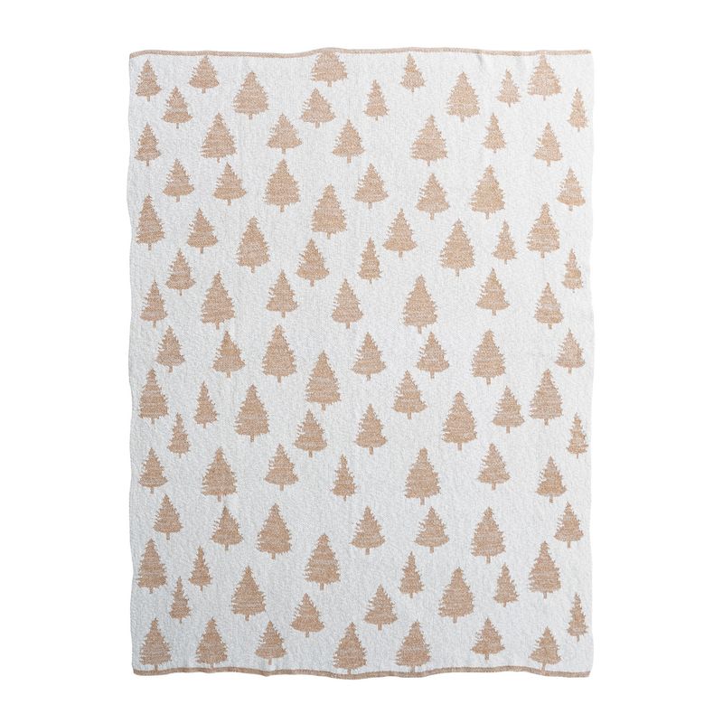 XS8032-Metallic Gold Tree Blanket