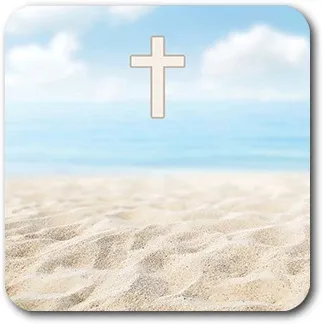 Tap to Pray Vinyl Sticker-White Sands