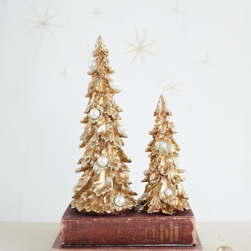 XT1891-Gold Resin Tree w Pearls