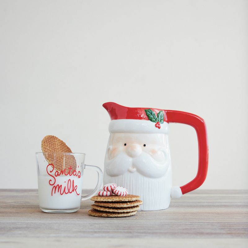 XT0913-Santa's Milk Glass Mug