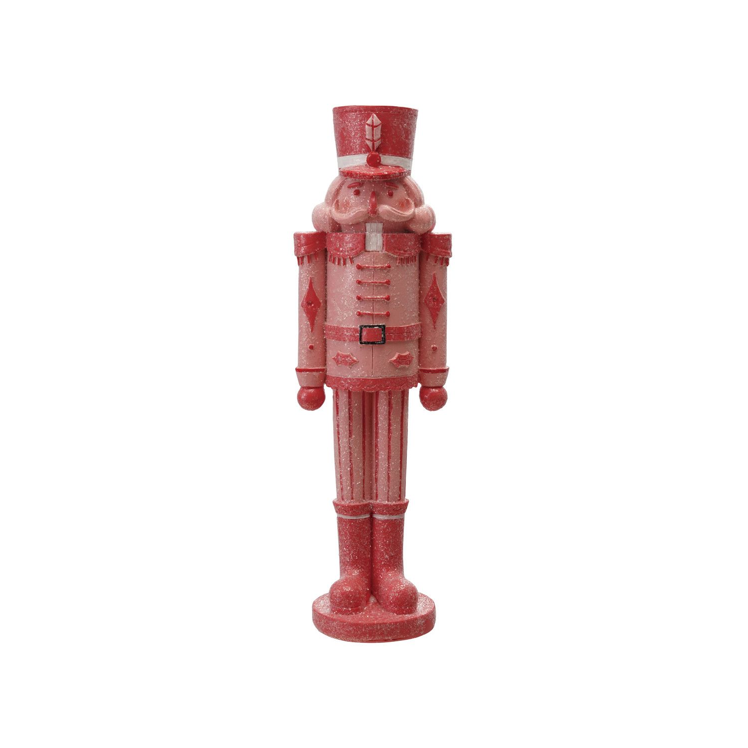 XS7622-Pink/Red Glitter Resin Nutcracker
