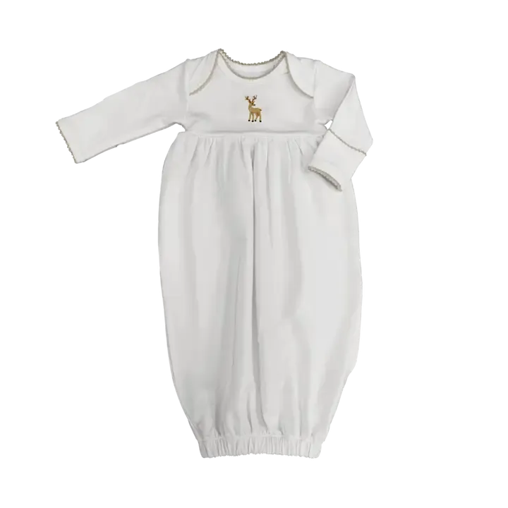 Pip Embroidered Gown-Deer