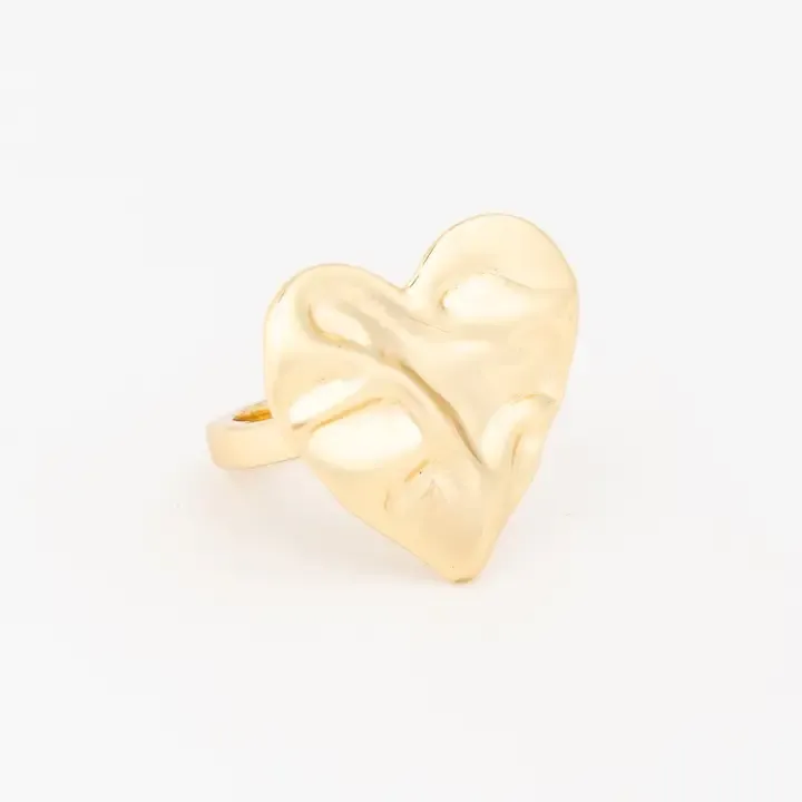 Textured Heart Drew Scarf Charm