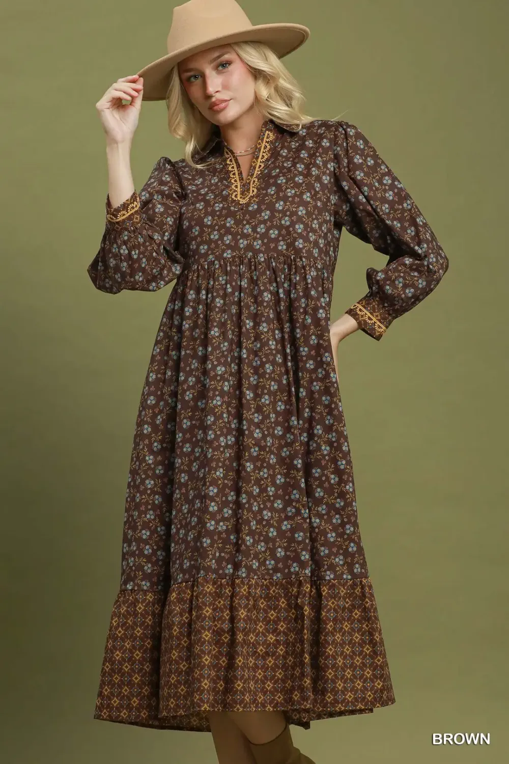 Toasted Mocha Midi Dress
