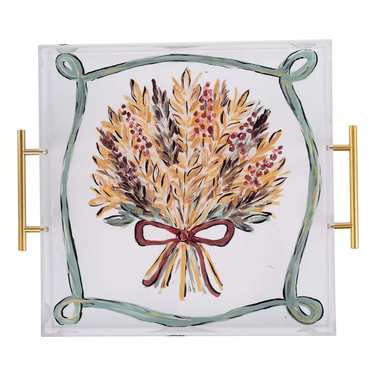 Wheat &amp; Berries Acrylic Tray