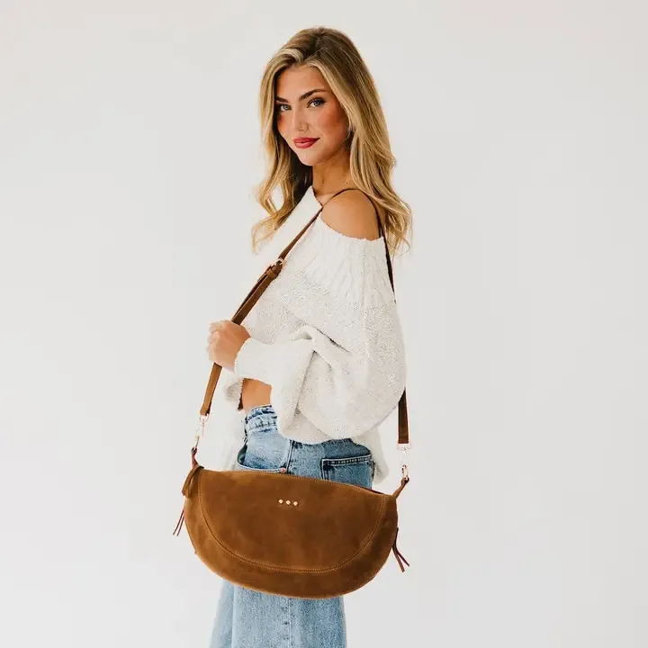 RM Brown Suede Netty Crossbody