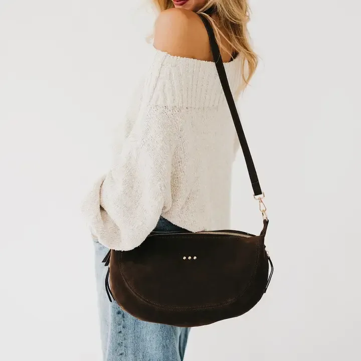 RM Chocolate Suede Netty Crossbody