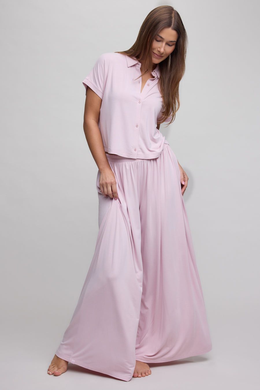 Soft Jersey Sleep Set-Petal