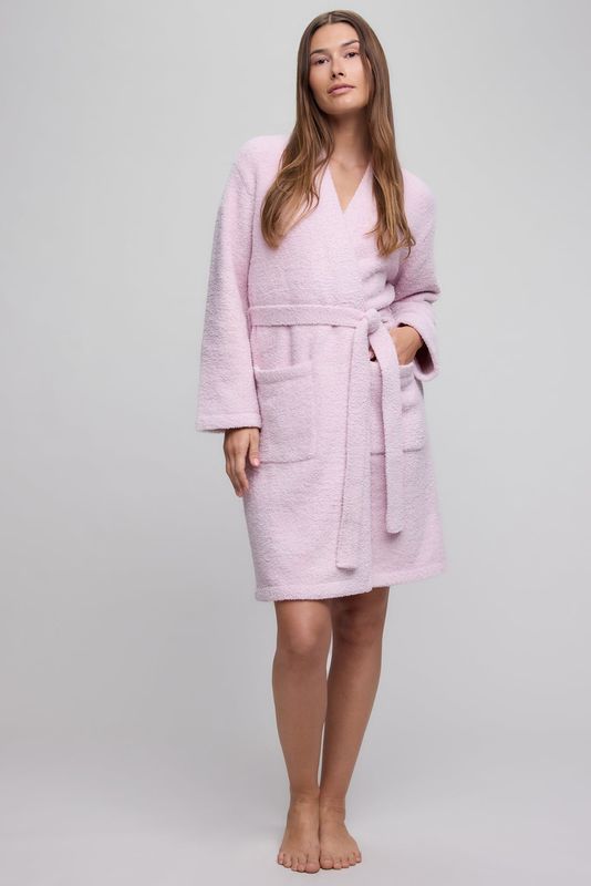 CozyChic Solid Robe-Petal