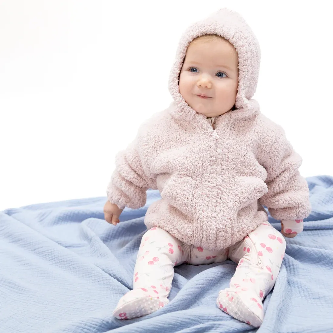 CH Chenille Hooded Jacket-Blush