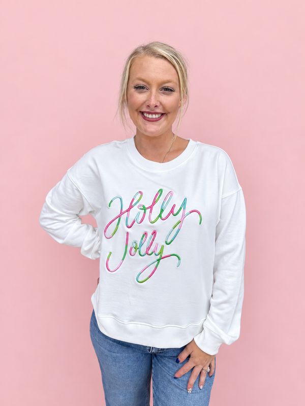 Brooke Holly Jolly Corded Sweatshirt
