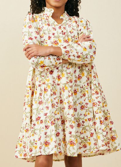 Smithsonian Shin Collared Dress-Cream