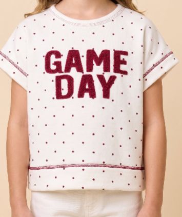 Polka Dot Game Day Top