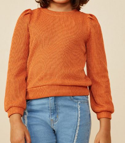Rust Ribbed Mock Neck Top