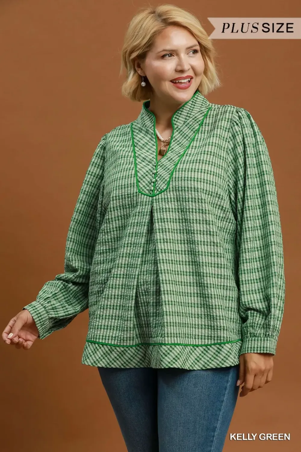 The Gemma Plaid Blouse