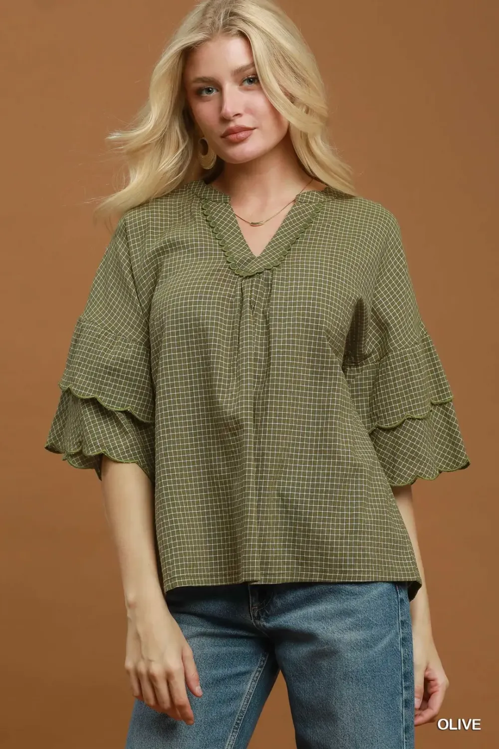 The Kora Checkered Blouse
