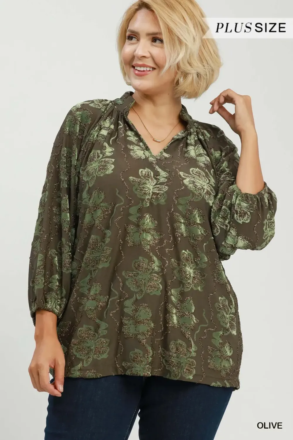 The Irene Olive Blouse
