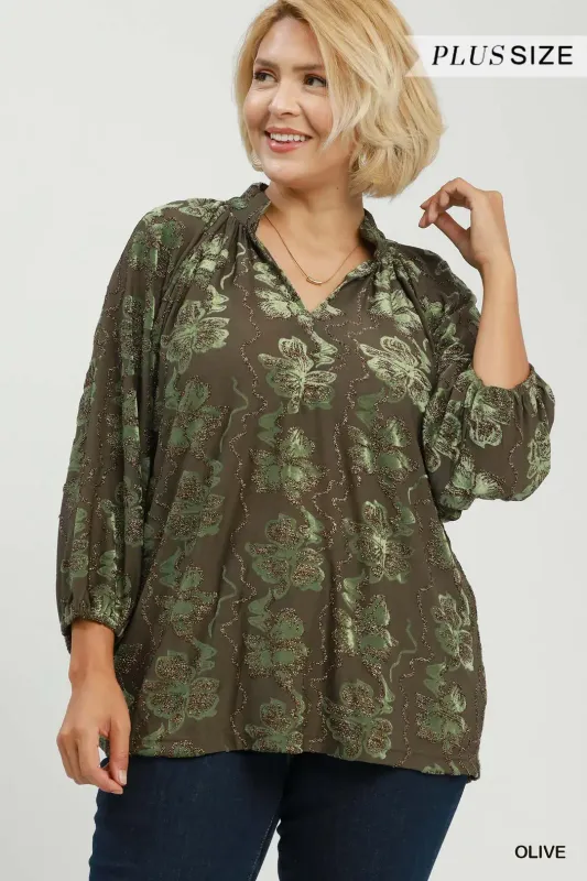 The Irene Olive Blouse