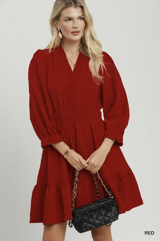 CH Elegance Mini Dress-Red