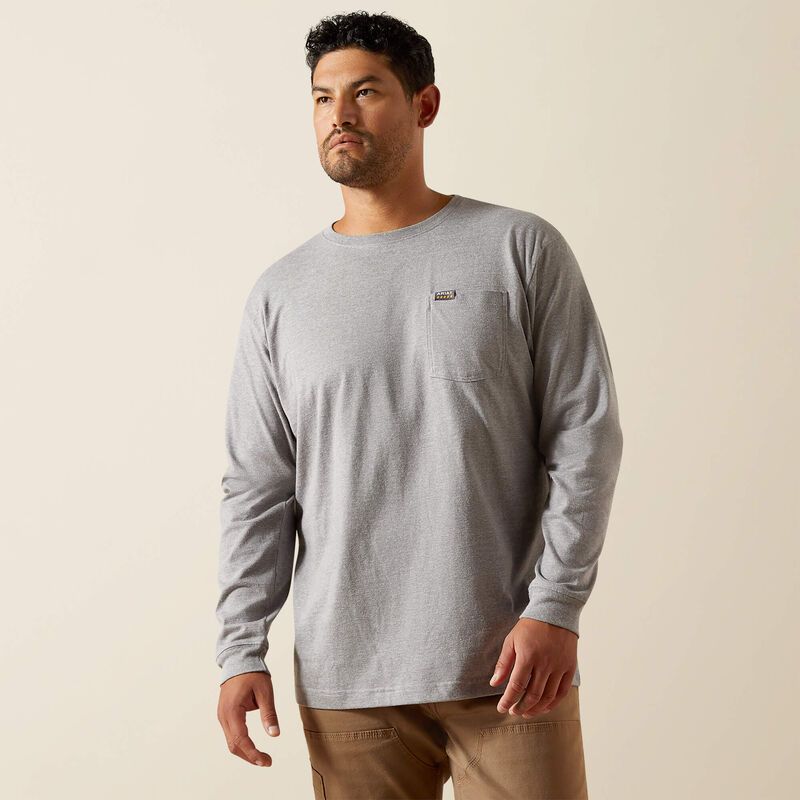 Rebar Cotton Strong Pocket Tee-Grey