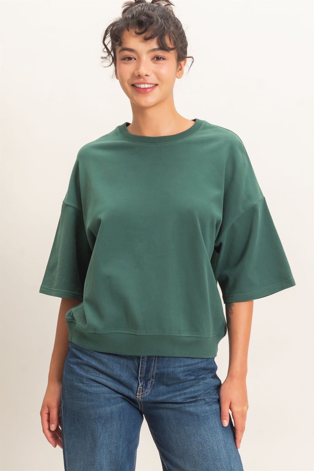 CH Got to Laugh Top-Dark Green